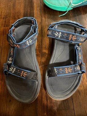 Teva Blue Patterned Strap Sandals - Outdoor Comfort